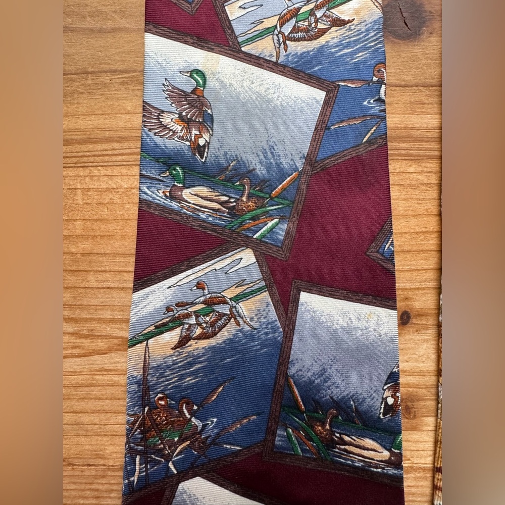 Silk 2 Piece Duck Hunting Neckties Ties - Picture 6 of 9
